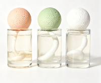 Bouteille diffuseur d'arômes en verre transparent vide de 80 ml avec bouchon roll-on personnalisable et couvercle en boue de diatomée pour parfum d'intérieur, vente en gros OEM