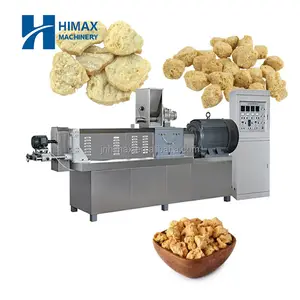 Fully automatic textured soybean protein making machine soya meat processing line soya nuggets making machine for sale