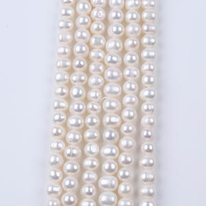 New 7-8mm Natural Freshwater Loose Pearls Semi-Finished Products for DIY Jewelry-Punch <b>Beads</b> for Necklaces & <b>Bracelets</b> Wholesale - Product Image 2