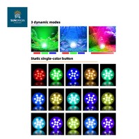 Lampes solaires submersibles RGB en plastique étanches IP65 pour piscine, fontaine, aquarium, vase, LED premium avec télécommande pour jardin