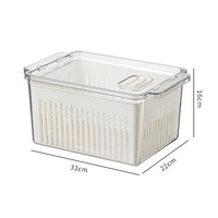 Lot de boîtes de rangement modernes et personnalisables pour réfrigérateur, design détachable, en plastique transparent pour fruits frais