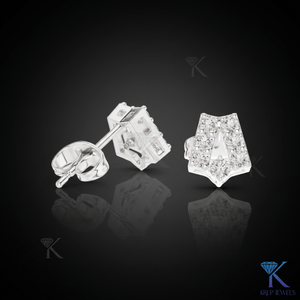 Lab Grown Diamond Initial Letter Luxury <b>Stud</b> Earrings Personalized 18K Solid Gold Brilliant Cut Classic Fine Women Jewelry - Product Image 3