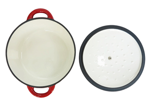 Casserole <span class=keywords><strong>en</strong></span> <span class=keywords><strong>fonte</strong></span> émaillée avec couvercle, logo personnalisé - Product Image 5