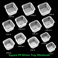 Boîte de pâtisserie en plastique transparent à 2 compartiments avec couvercle transparent, emballage jetable pour desserts à emporter, pour la restauration et la vente au détail