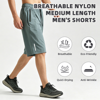 Shorts en nylon pour hommes, shorts de golf athlétiques, séchage rapide, respirants, anti-rides, shorts de randonnée décontractés pour l'entraînement sportif