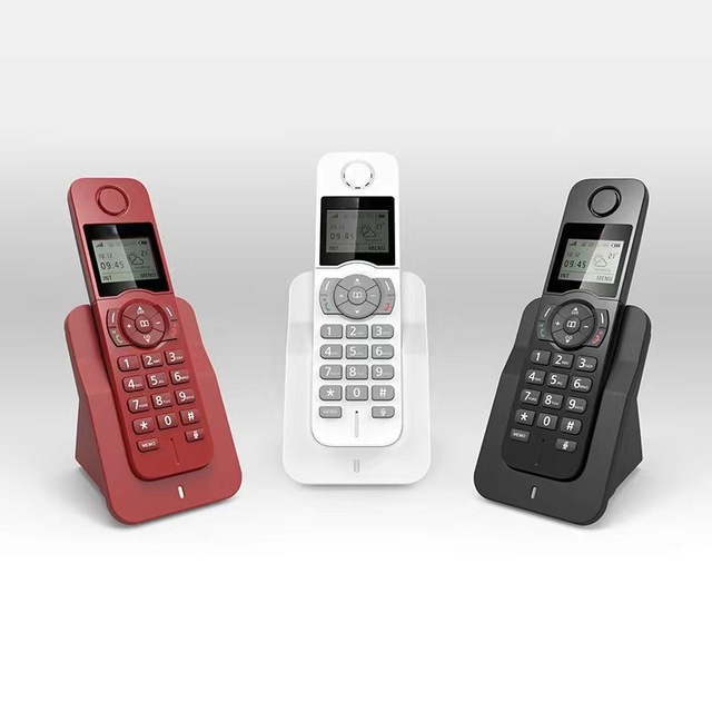 D1005 DECT Cordless Telephone ,support 1.8GHz/1.9GHz 16 Languages Wireless Portable Phones for Home and Office-Single Handset