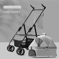 Poussette pour animaux de compagnie, chien, chat, bébé, extérieur, 4 roues, légère, pliable, séparable, voyage