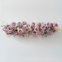 Chemin de table floral en soie filée rose fait main de haute qualité, fleurs artificielles pour mariage, Nouvel An chinois, rentrée scolaire