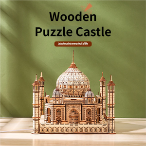 Puzzle 3D en bois Taj Mahal à monter soi-même, jouet éducatif pour enfants et adultes, ornement de bureau - Product Image 2