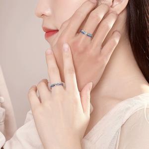 2 pz/set Color argento <span class=keywords><strong>il</strong></span> piccolo <span class=keywords><strong>principe</strong></span> e volpe coppia anelli regolabile anello regalo di anniversario per le donne uomini gioielli - Product Image 2