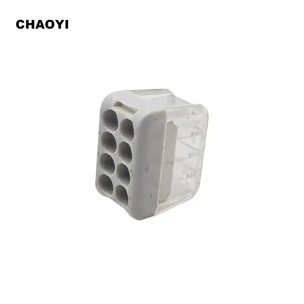 CHAOYI 4 + 4 voies Push in Style LT-208 Mini connecteur de fil rapide 0.5-2.5mm2 connecteur de bornier de câble pour luminaire