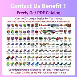 บ้านลมเป่าลมแบบมีสิ่งกีดขวางสำหรับแข่งขันสองเลน เหมาะสำหรับงานกลางแจ้ง - Product Image 2