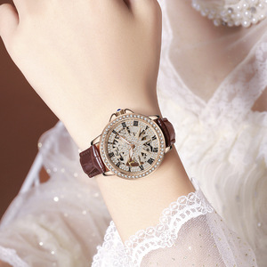 Retro-style minimalist luxury skeletonized women's watch niche waterproof high-value steel strap watch - Product Image 4