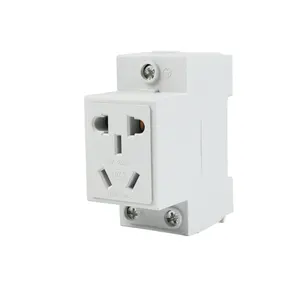 Open Electric 16A 230V mounted socket French modular socket, France EU universal power electric din rail socket