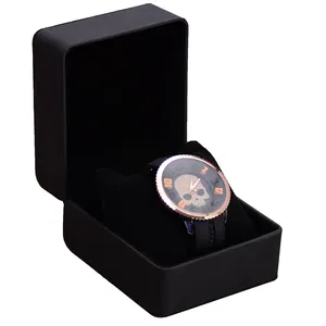 Black Leather Watches Case Box Durable Present Gift For Bracelet Bangle Jewelry Watch Box