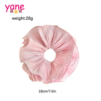 Scrunchie Rambut Lipit Mewah Terbaru untuk Wanita Gaya Korea Lapis Ganda Ukuran Besar Aksesoris Rambut Modis