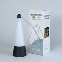 Draagbare oplaadbare muggenverjager insectenverjager tafellamp handzame kinderwagen mini ventilator met flexibele statief tafellamp