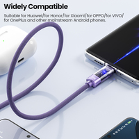 Câble de données Toocki à déconnexion automatique, coque transparente, charge rapide, synchronisation 480 Mbps, deux-en-un, sangle réglable pour la maison et le bureau