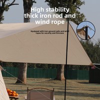 Tente pneumatique Zentopia professionnelle 2-en-1 avec auvent intégré, prête à l'emploi quatre saisons, 3000 mm, imperméable et coupe-vent