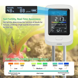 <span class=keywords><strong>Testeur</strong></span> <span class=keywords><strong>de</strong></span> sol rechargeable 6-en-1 Yieryi : humidité, fertilité, luminosité, température, <span class=keywords><strong>pH</strong></span>, analyseur <span class=keywords><strong>de</strong></span> nutriments du sol, modèle pour jardinage et agriculture - Product Image 2