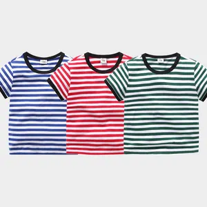 DGMC Summer Casual Cotton Plaid Tee Custom Label Your Brand Loose Round Neck Hip Hop T-shirts For Boys