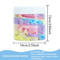 Crème glacée quatre couleurs beurre corporel à base de plantes huile essentielle lotion corporelle hydratante éclaircissante quotidienne tous types de peau