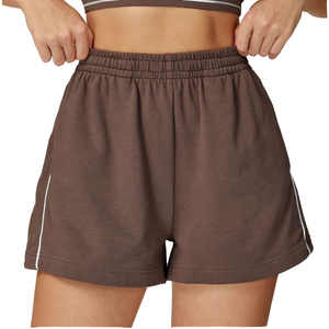 Shorts de sport amples pour femmes, taille haute, décontractés, pour la course à pied, le sport, la salle de sport, confortables, unis - Product Image 1