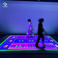 Jeux interactifs parent-enfant, jeux interactifs de construction de groupe, système de projection interactive au sol, jeux au sol
