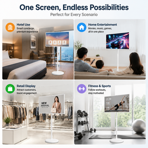 <span class=keywords><strong>TV</strong></span> portatile touchscreen da <span class=keywords><strong>32</strong></span> <span class=keywords><strong>pollici</strong></span>, display mobile touchscreen, Smart <span class=keywords><strong>TV</strong></span> 1080P per uso domestico, hotel, resort, agriturismi e progetti. - Product Image 2
