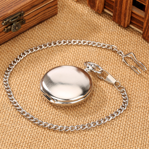Montre de <span class=keywords><strong>poche</strong></span> mécanique squelette <span class=keywords><strong>vintage</strong></span> en argent avec boîtier <span class=keywords><strong>vide</strong></span> fini brossé, montre à remontage automatique pour cadeau et collection DIY - Product Image 3