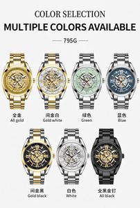 Montre-bracelet mécanique automatique Tevise 795G avec logo original, montre-bracelet de luxe étanche en acier inoxydable pour hommes, Reloj - Product Image 3