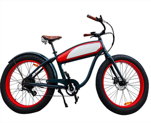 Bicicleta Eléctrica Híbrida de Fábrica OEM con Motor Integrado de Litio sin Escobillas de 48v 500w, Cuadro de Aluminio, Neumático Grueso 26x4.0 Fat Vint - Product Image 2