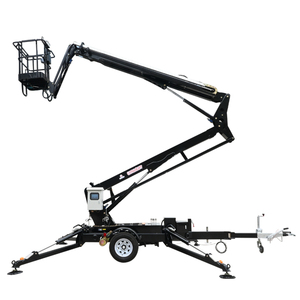 Plateforme élévatrice télescopique remorquable pour travaux en hauteur, vente chaude, 12-24 m, extérieur - Product Image 1