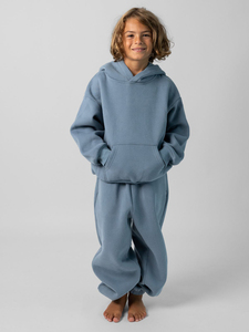 Set Personalizzato di Felpa con Cappuccio e <span class=keywords><strong>Pantaloni</strong></span> in Pile per Bambini, Produzione di Felpe Semplici di Lusso per Bambini - Product Image 6