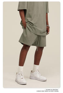 Mode 440g 100% coton haute qualité Streetwear blanc survêtement Sweat Shorts pour hommes femmes personnalisé bricolage LOGO Shorts - Product Image 4