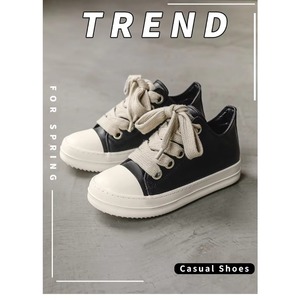 Nouvelles chaussures décontractées pour hommes de style coréen, à bout plat, avec fermeture à lacets, en microfibre, semelle extérieure en caoutchouc amortissante, colorées - Product Image 5