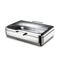 Chauffe-plat hydraulique rectangulaire commercial pour buffet 4L De Lux In Dubai Restaurant chauffage avec chauffe-plat carré pour hôtels