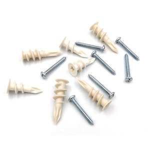 Baiguluo Drywall Anchors Plastic Expansion Screws Metric Zinc Plated Carbon Steel Hammer Drive For Fixed Use - Product Image 1