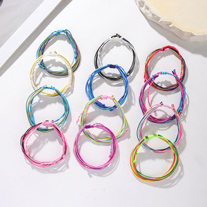 Fashion <b>String</b> <b>Bracelets</b> Multi Color Waxed Thread Hand Woven Friendship <b>Bracelet</b> Set Gift Occasion Jewelry Yiwu Origin - Product Image 3