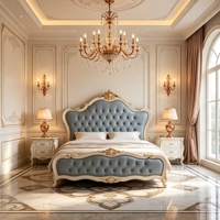 Ensemble de meubles de chambre à coucher de luxe pour mariée, suite de chambre à coucher, lit double rembourré en cuir souple, finition blanc ivoire, pour la maison