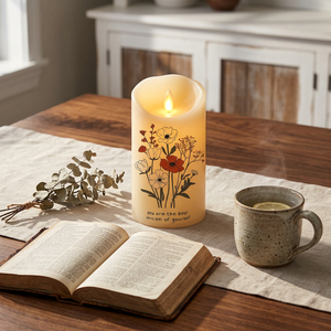 Velas LED sin Llama con Cardenal EffiPrint para Memorial, Condolencias, Pegatinas de Cristal, Decoración del Hogar, Regalos por la Pérdida de un Ser Querido, Diwali - Product Image 5