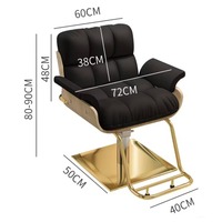 Chaise de barbier professionnelle en acier inoxydable, légère, durable, écologique, réglable en hauteur, pivotante et inclinable