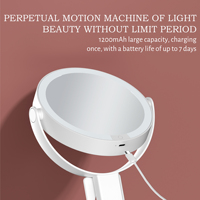 Vente chaude Portable Pliable 1X/10X Miroir de Maquillage LED Double Face Zoom 10X Personnalisé pour une Utilisation de Bureau de Voyage