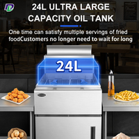 Friteuse à Gaz Professionnelle pour Frites, Corndogs, Huile Industrielle