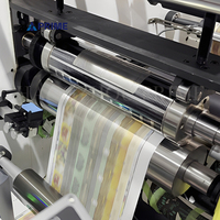 Machine d'impression flexographique à étiquettes autocollantes UV de type pétale à grande vitesse à 8 couleurs
