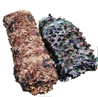 Filet de chasse durable en polyester pour camouflage, camouflage caché, désert forestier, mer, filet d'ombrage pour voiture, garni d'extérieur