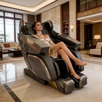 Fauteuil de massage intelligent de luxe 2026 4D SL à gravité zéro, chauffant, avec rouleaux Shiatsu et fonction inclinable, en cuir PU