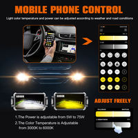 OEM 160W 16000LM Contrôle intelligent par application Ai Lumière LED de voiture à trois températures de couleur H1 H11 H4 Ampoules LED Bombillos Lampe H7 Ampoule de phare LED