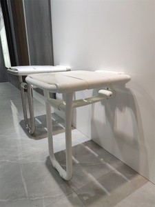 8905 moderna alta qualità montato a parete bianco pieghevole <span class=keywords><strong>sedile</strong></span> <span class=keywords><strong>doccia</strong></span> <span class=keywords><strong>con</strong></span> lega di alluminio e gamba per disabili - Product Image 5
