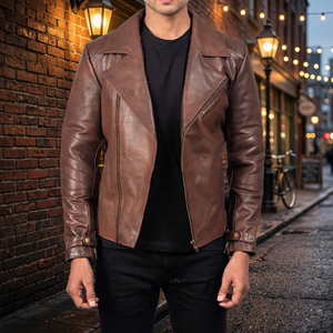 Winter Wear Fashion Latest Designs PU Leather <b>Jacket</b> For Men Slim Fit Top Trending Breathable Oversized <b>Jacket</b> 2026 - Product Image 5